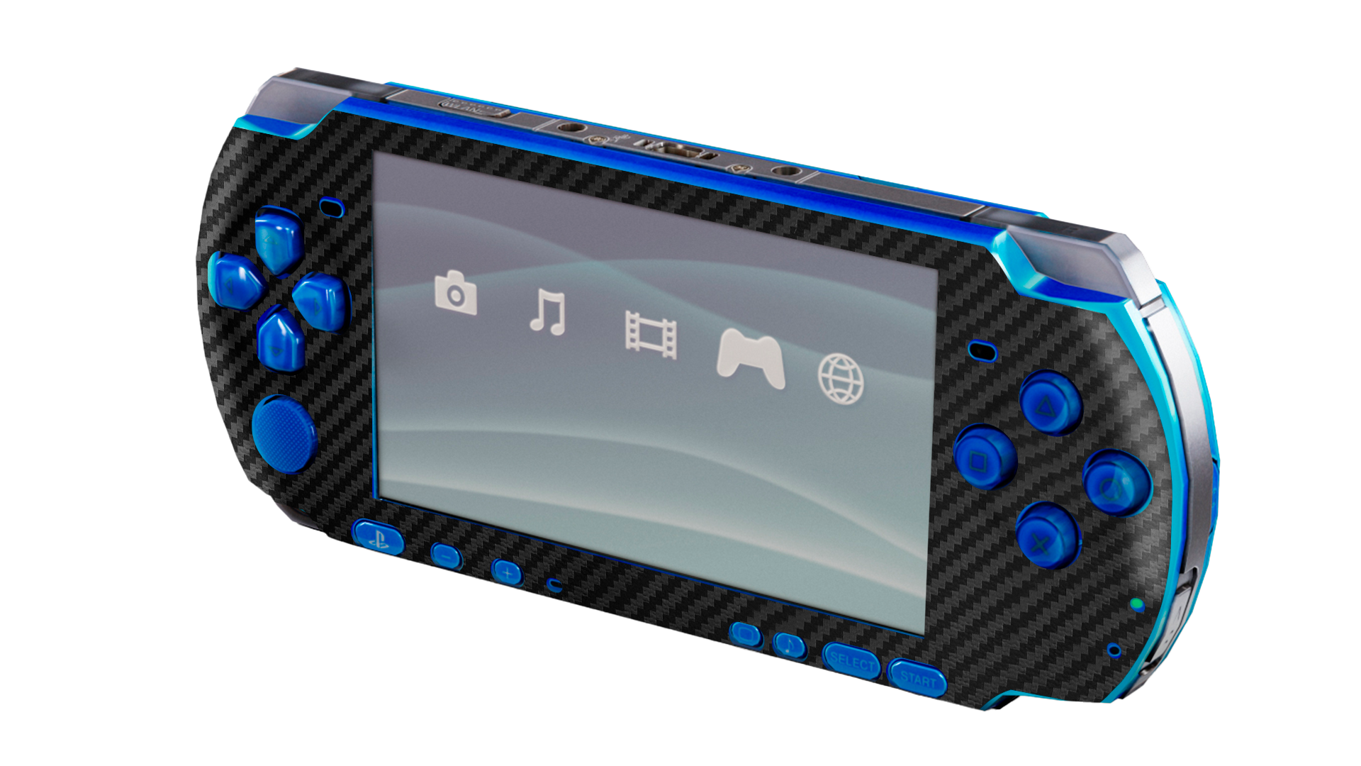 Fibra Carbono Negro Skin Playstation Portable (PSP)