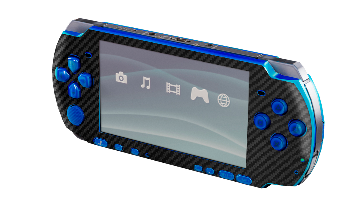 Fibra Carbono Negro Skin Playstation Portable (PSP) Xonebrand