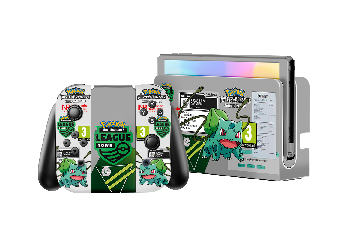 Pokemon Bullbasaur Nintendo Switch Oled (2021) Skin