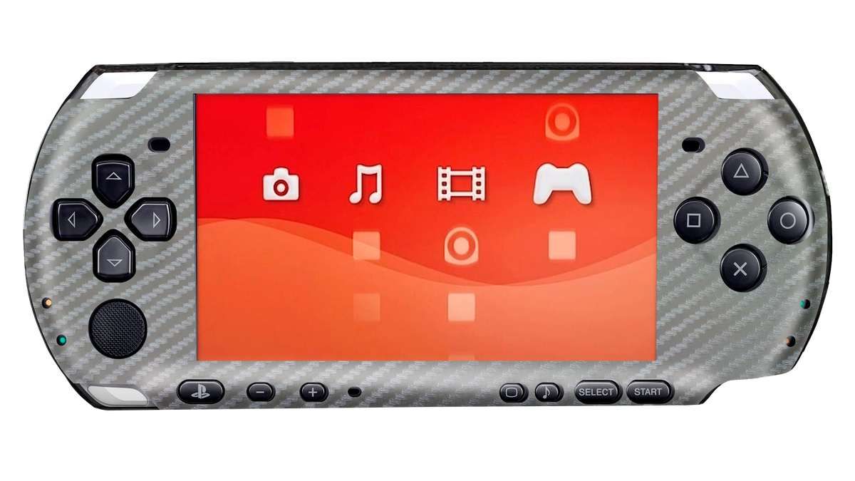 Fibra Carbono Gris Skin Playstation Portable (PSP) Xonebrand