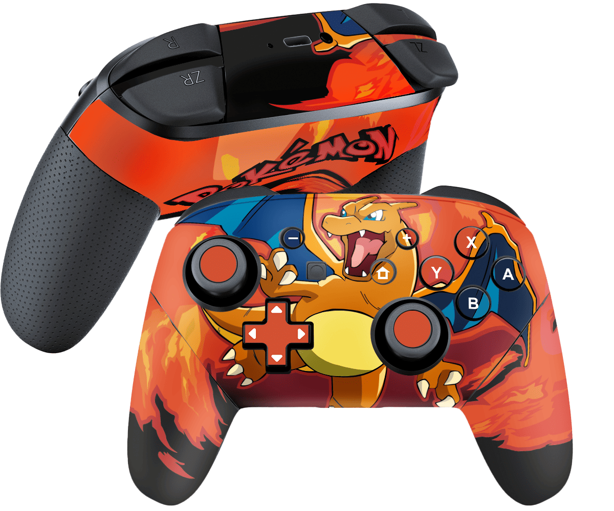 Pokemon Charizard Skin Nintendo Switch Pro Controller Xonebrand