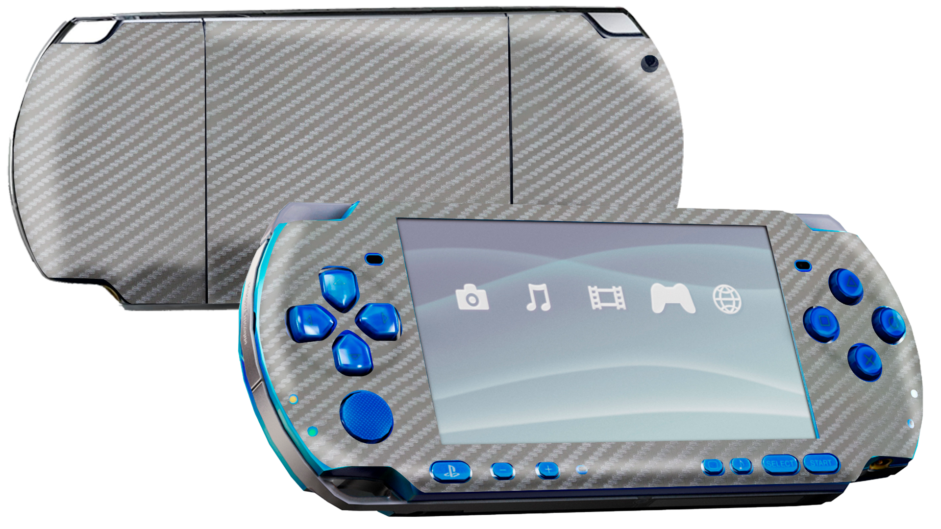 Fibra Carbono Gris Skin Playstation Portable (PSP)