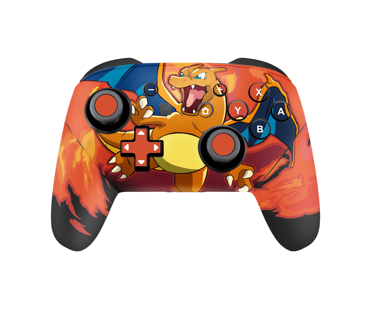 Pokemon Charizard Skin Nintendo Switch Pro Controller Xonebrand