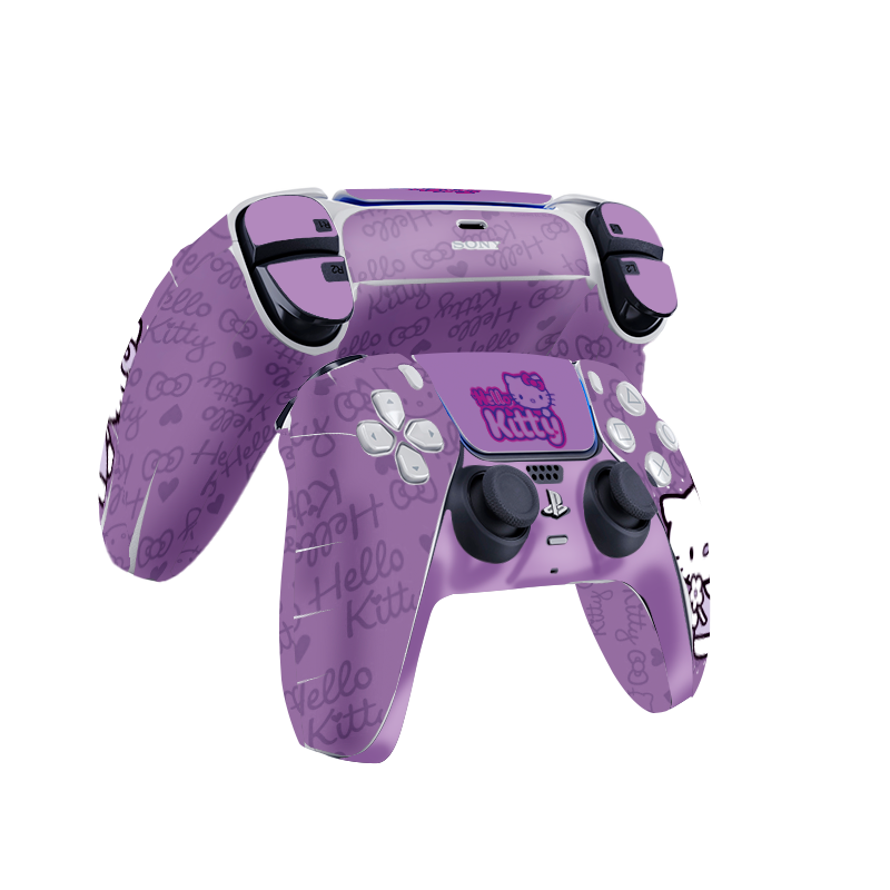 Hello Kitty Lila Skin Playstation 5 DualSense Full Xonebrand