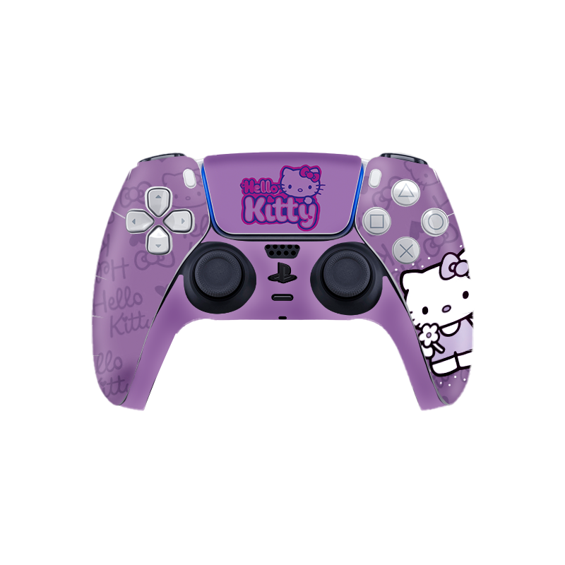 Hello Kitty Lila Skin Playstation 5 DualSense Full Xonebrand