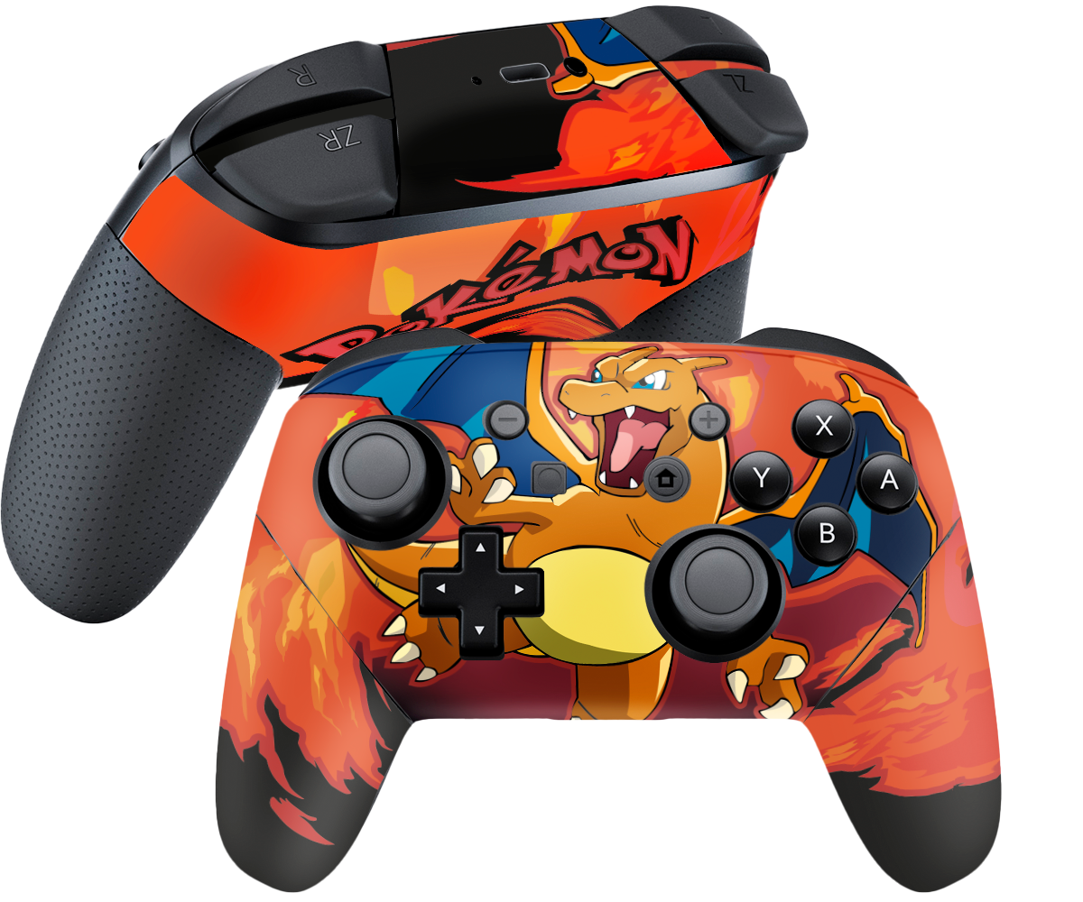 Pokemon Charizard Skin Nintendo Switch Pro Controller