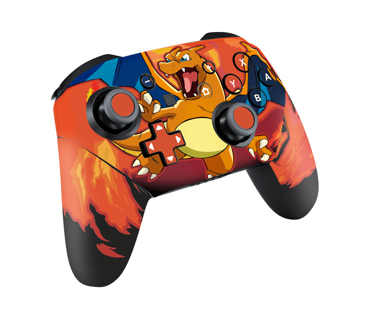 Pokemon Charizard Skin Nintendo Switch Pro Controller Xonebrand