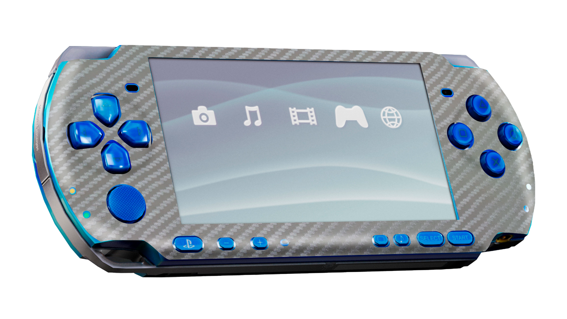 Fibra Carbono Gris Skin Playstation Portable (PSP)