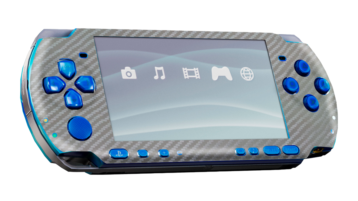 Fibra Carbono Gris Skin Playstation Portable (PSP) Xonebrand