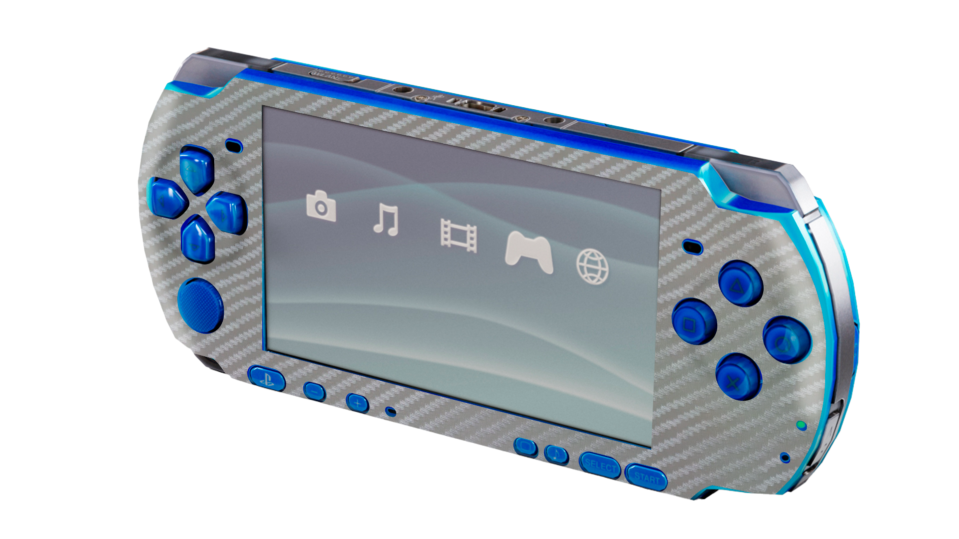 Fibra Carbono Gris Skin Playstation Portable (PSP)