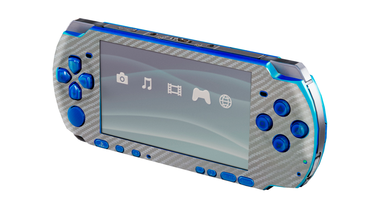 Fibra Carbono Gris Skin Playstation Portable (PSP) Xonebrand