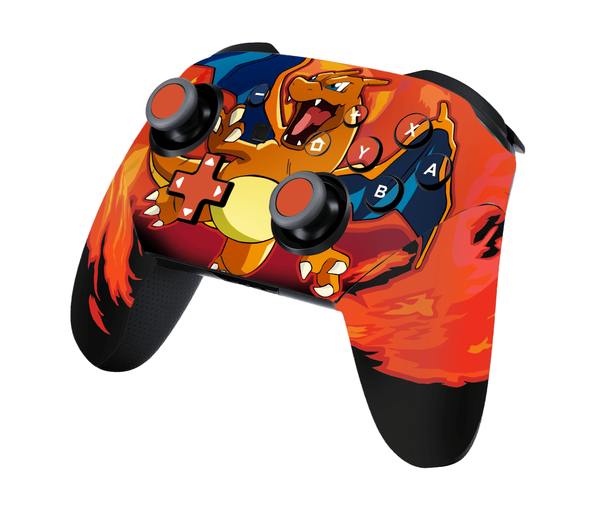 Pokemon Charizard Skin Nintendo Switch Pro Controller Xonebrand