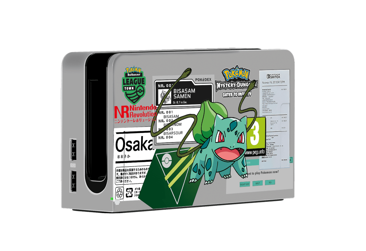 Pokemon Bullbasaur Nintendo Switch Oled (2021) Skin