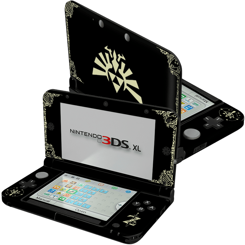 Zelda Black Skin Nintendo 3Ds XL (2012) Xonebrand