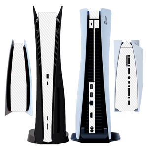 Fibra Carbono Blanco Central PS5 Bundle Skin