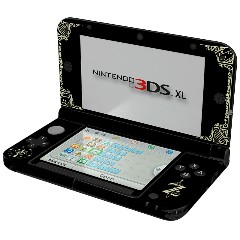 Zelda Black Skin Nintendo 3Ds XL (2012) Xonebrand