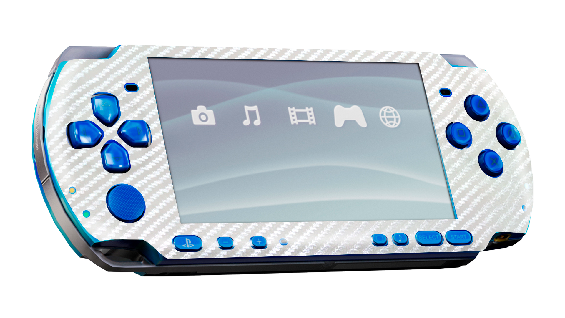 Fibra Carbono Blanco Skin Playstation Portable (PSP)