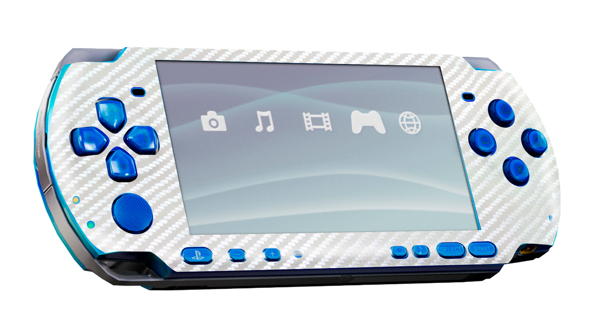 Fibra Carbono Blanco Skin Playstation Portable (PSP) Xonebrand
