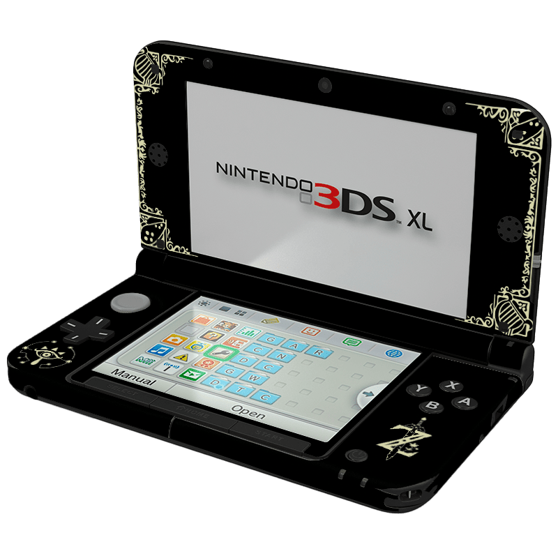 Leyenda de Zelda Black Nintendo 3DS XL 2015 Skin