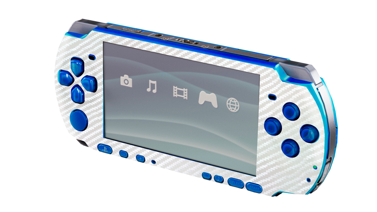 Fibra Carbono Blanco Skin Playstation Portable (PSP) Xonebrand