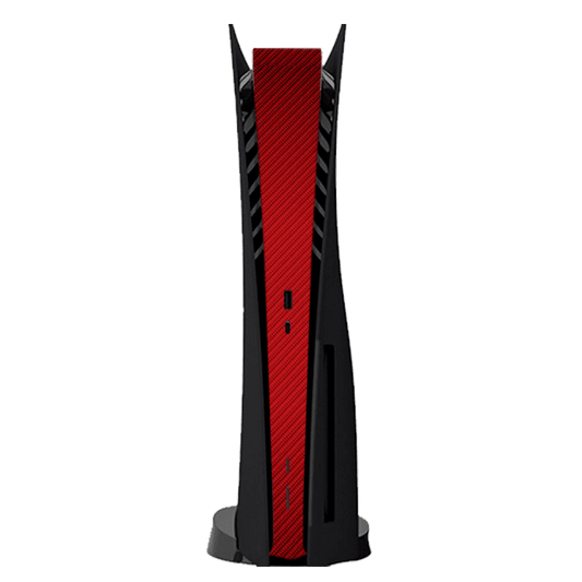 Fibra Carbono Rojo Central PS5 Bundle Skin