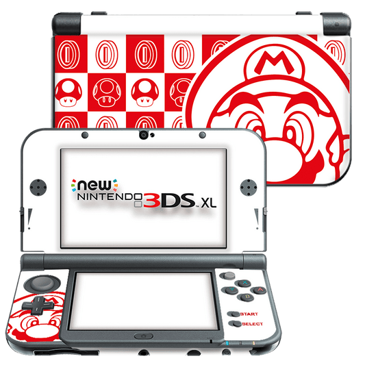 Super Mario White Nintendo New 3DS XL Skin