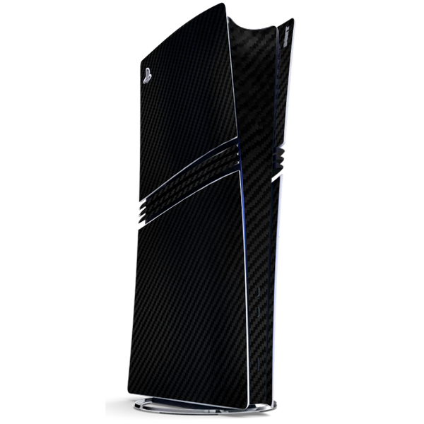 Capa de fibra de carbono preta para Playstation 5 Pro