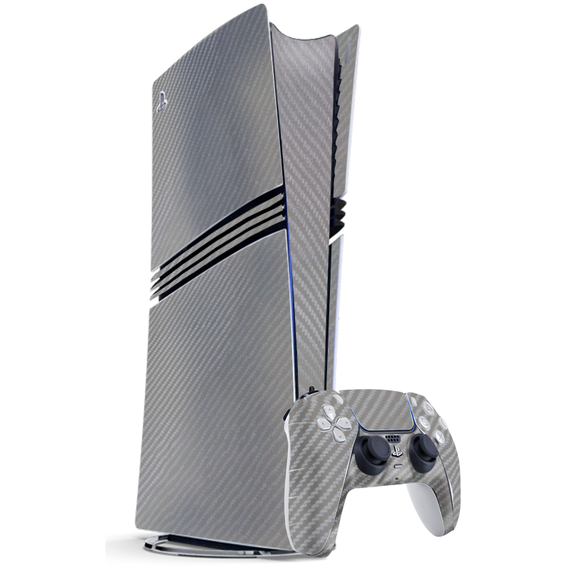 Fibra Carbono Gris Skin Playstation 5 Pro