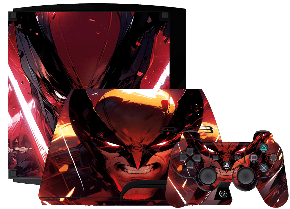 Wolverine Skin Playstation 3 Slim Xonebrand