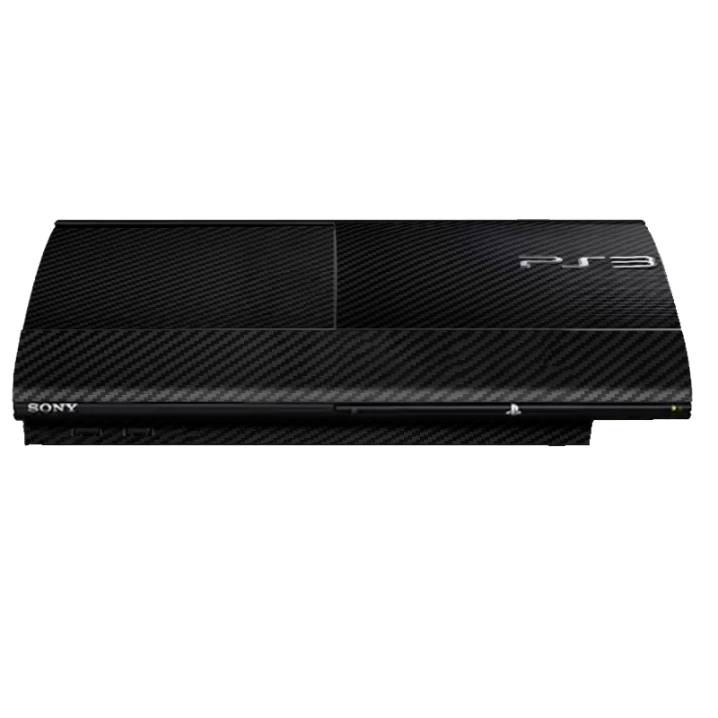 Black Carbon Fiber Skin Playstation 3 Super Slim