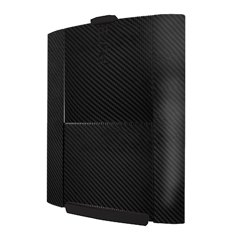 Black Carbon Fiber Skin Playstation 3 Super Slim
