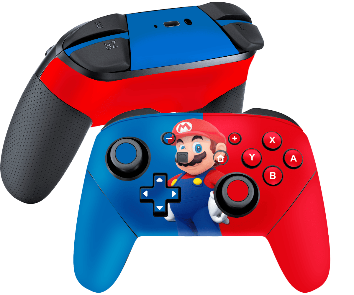 Mario Bros Skin Nintendo Switch Pro Controller Xonebrand