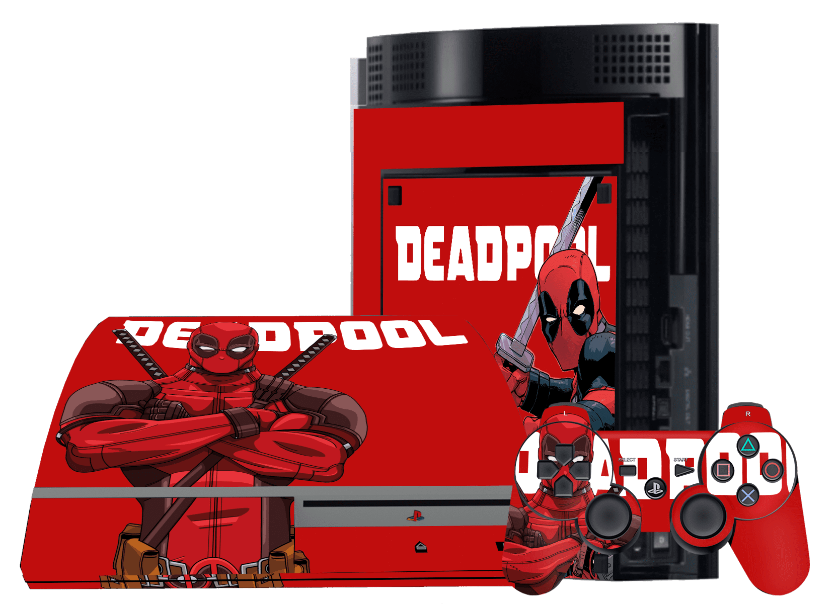 Deadpool Skin Playstation 3 Fat