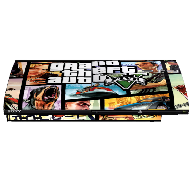 GTA V Skin Playstation 3 Super Slim Xonebrand
