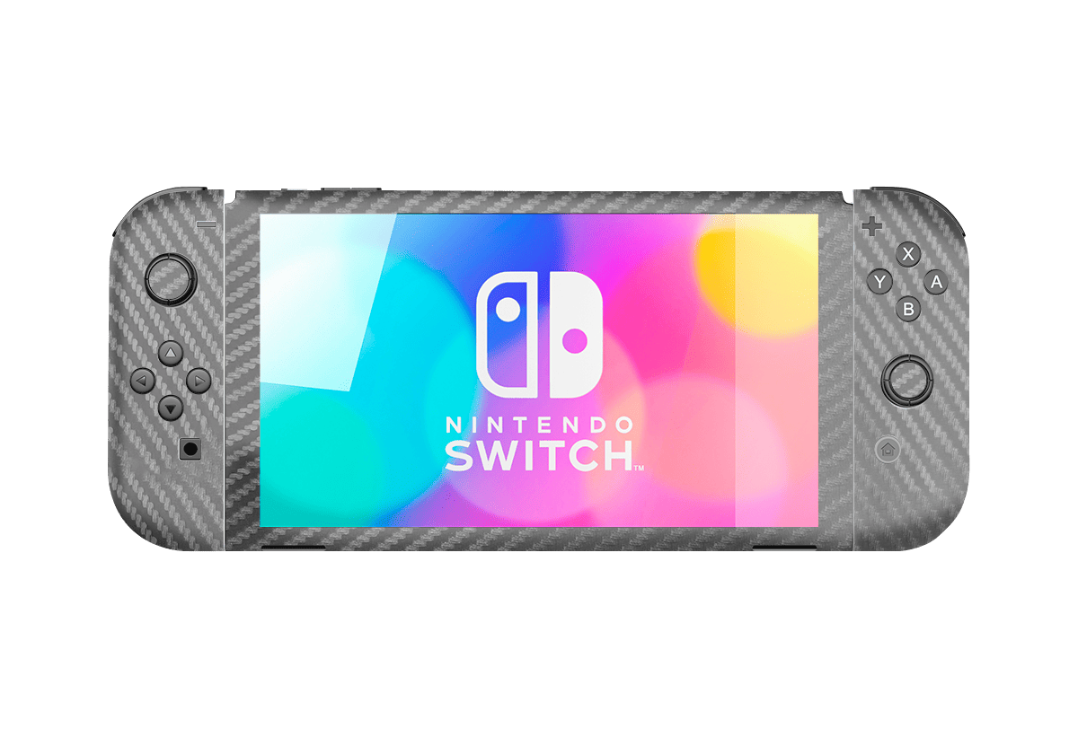 Fibra Carbono Gris Skin Nintendo Switch OLED (2021) Xonebrand