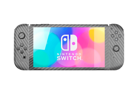 Fibra Carbono Gris Skin Nintendo Switch OLED (2021)