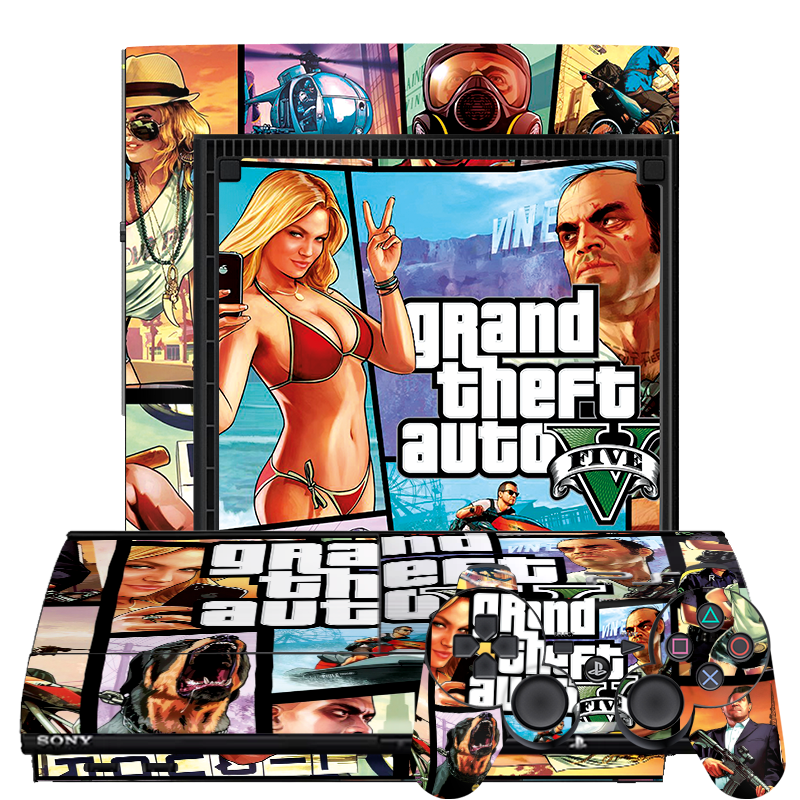 GTA V Skin Playstation 3 Super Slim Xonebrand