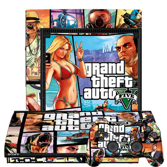 GTA V Skin Playstation 3 Super Slim