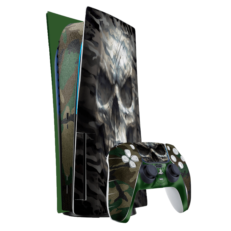 Camuflado Skull Skin Playstation 5 Fat Xonebrand