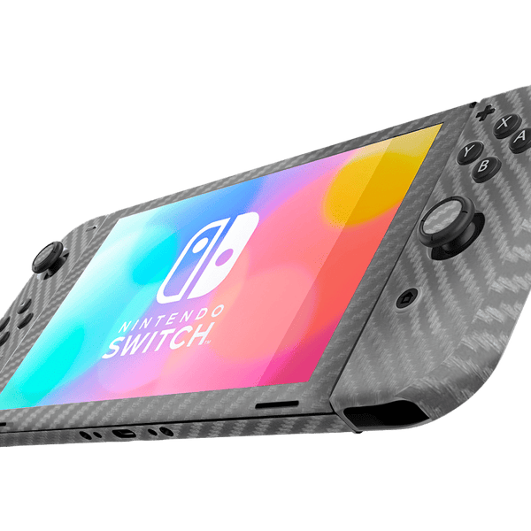 Carbon Fiber Gray Skin Nintendo Switch OLED (2021)