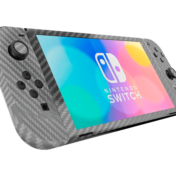 Carbon Fiber Gray Skin Nintendo Switch OLED (2021)