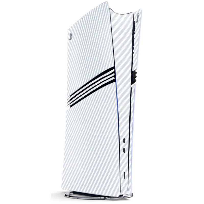 Fibra Carbono Blanco Skin Playstation 5 Pro