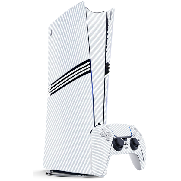 Fibra Carbono Blanco Skin Playstation 5 Pro