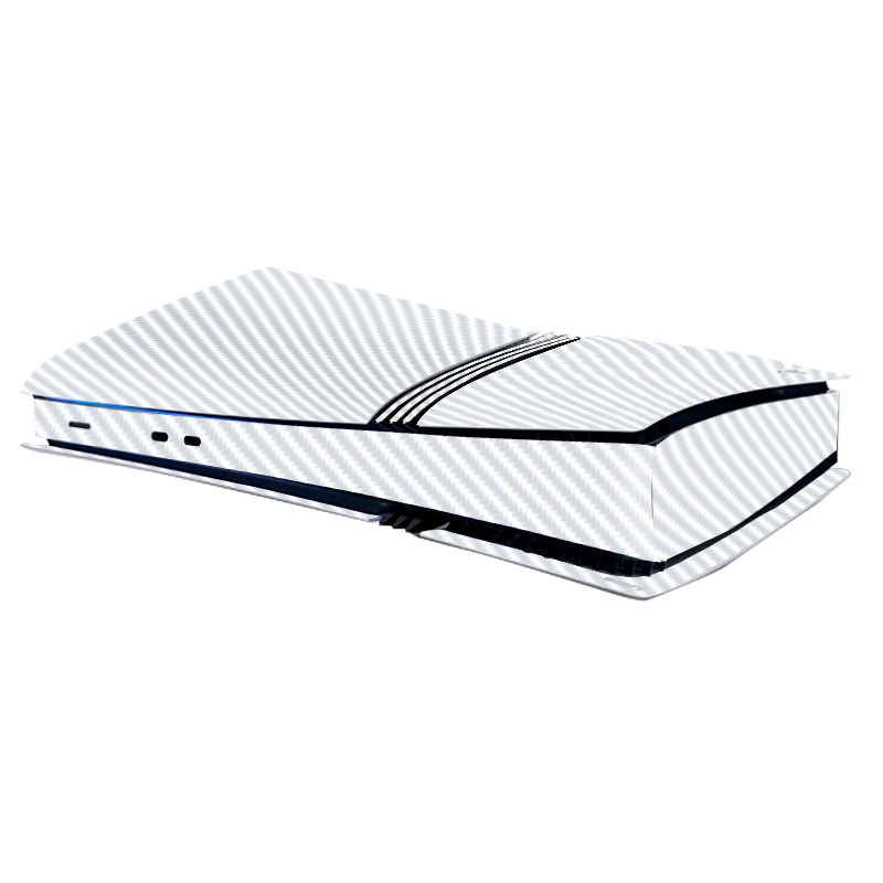 Fibra Carbono Blanco Skin Playstation 5 Pro