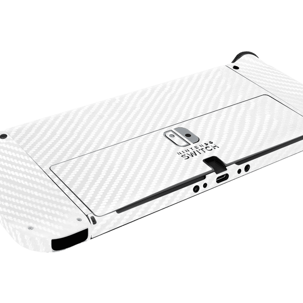 White Carbon Fiber Skin Nintendo Switch OLED (2021)