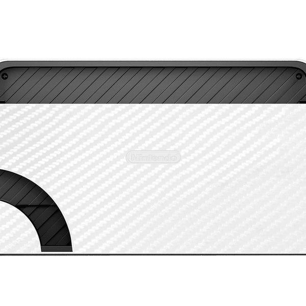 White Carbon Fiber Skin Nintendo Switch OLED (2021)