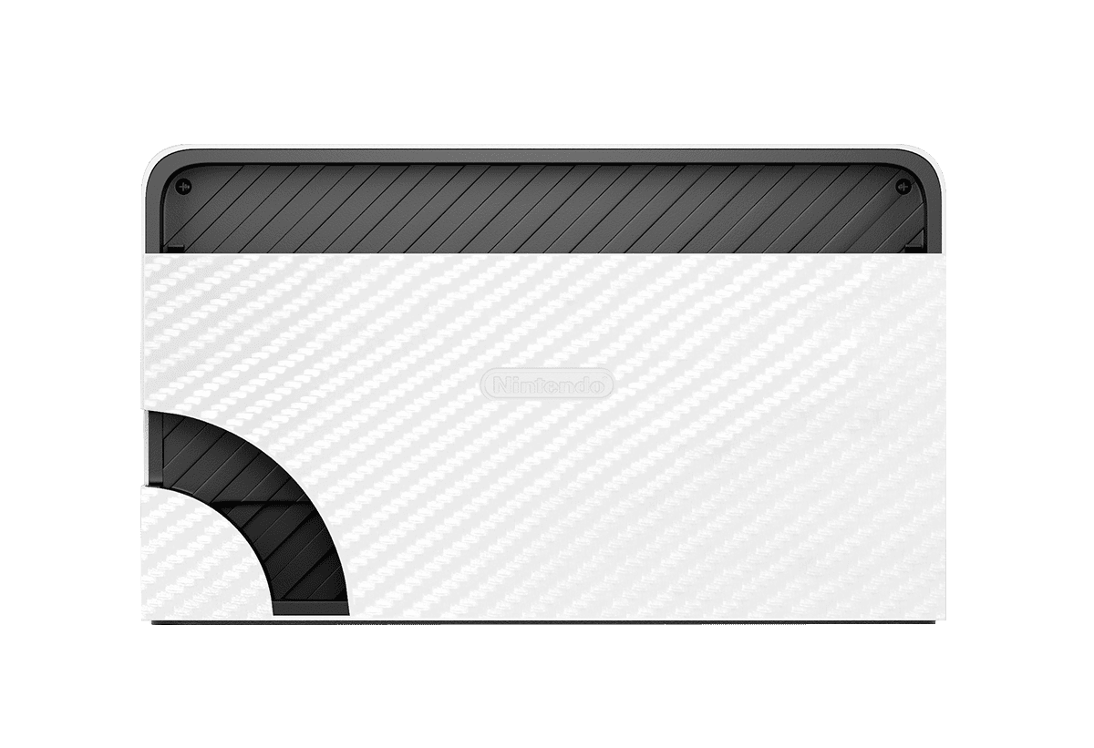 White Carbon Fiber Skin Nintendo Switch OLED (2021)