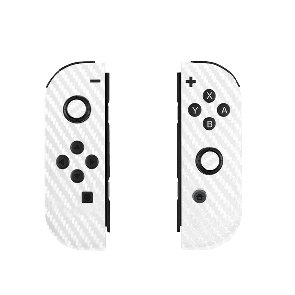 White Carbon Fiber Skin Nintendo Switch OLED (2021)