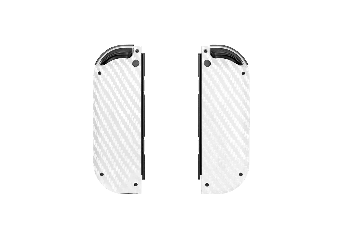 White Carbon Fiber Skin Nintendo Switch OLED (2021)