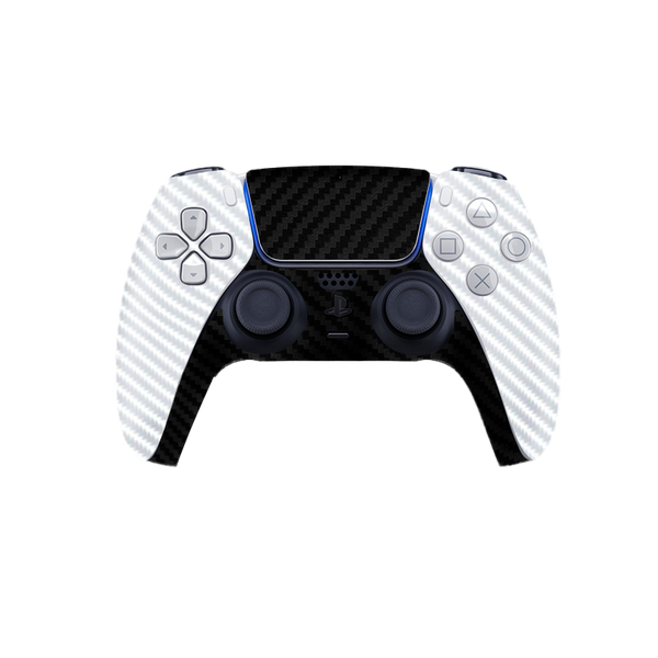 Fibra Carbono Blanco & Negro Skin Playstation 5 Pro